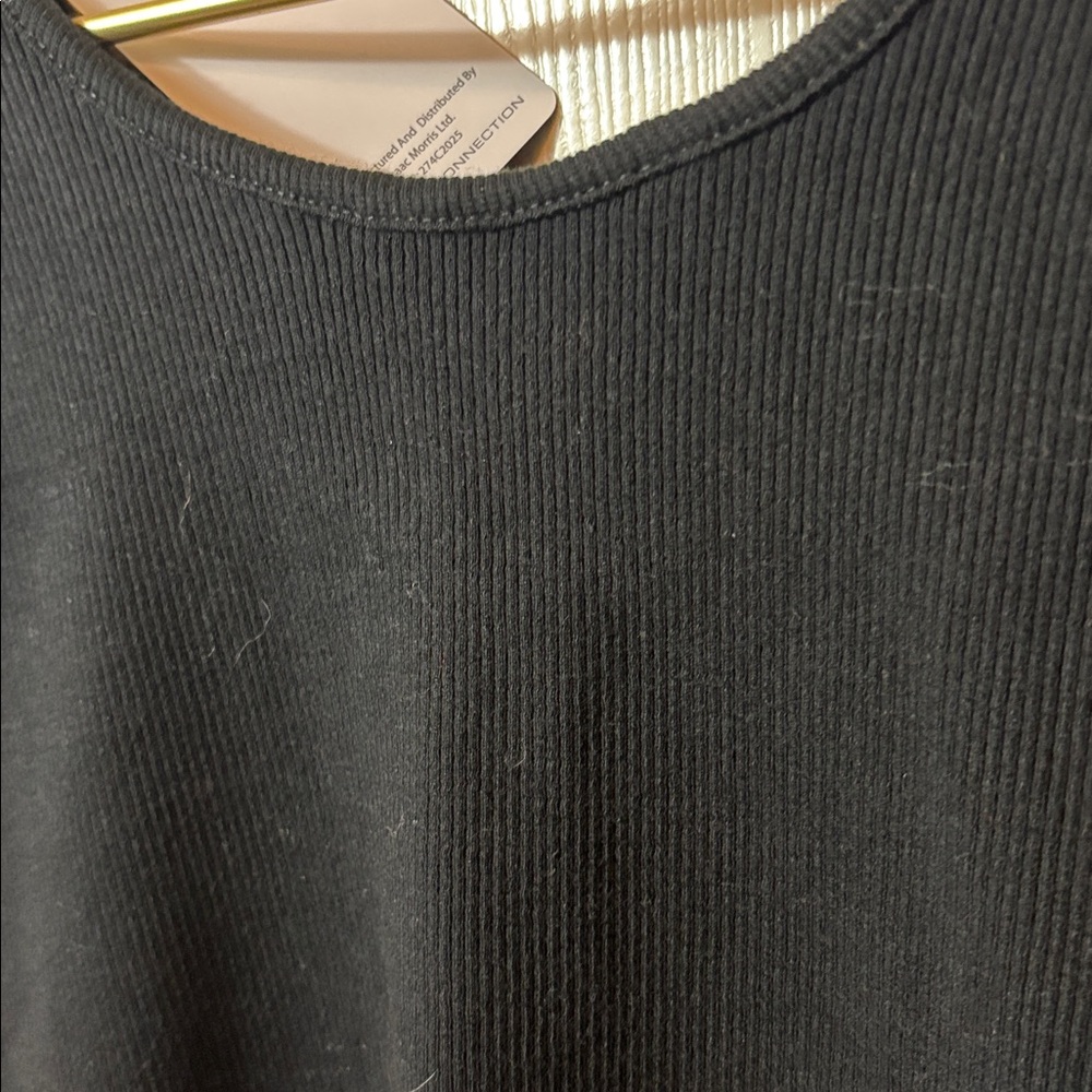 French Connection Black Ribbed Top - Picture 6 of 6